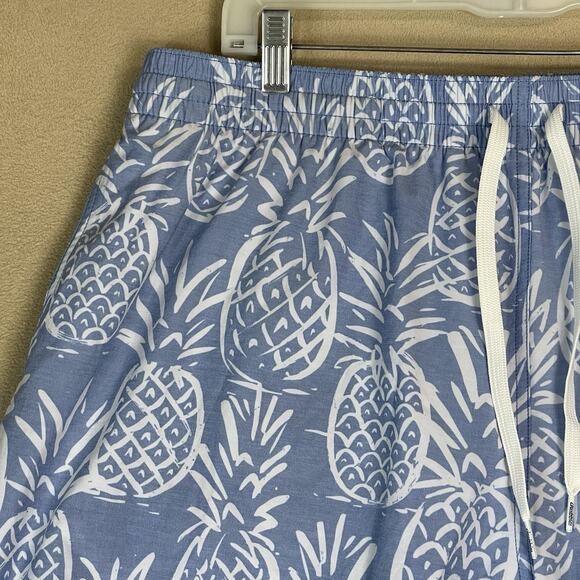 Chubbies‎ Swim Trunk Mens XXL Blue Pineapple Print Lined Drawstring Waist 5.5" - Picture 3 of 14
